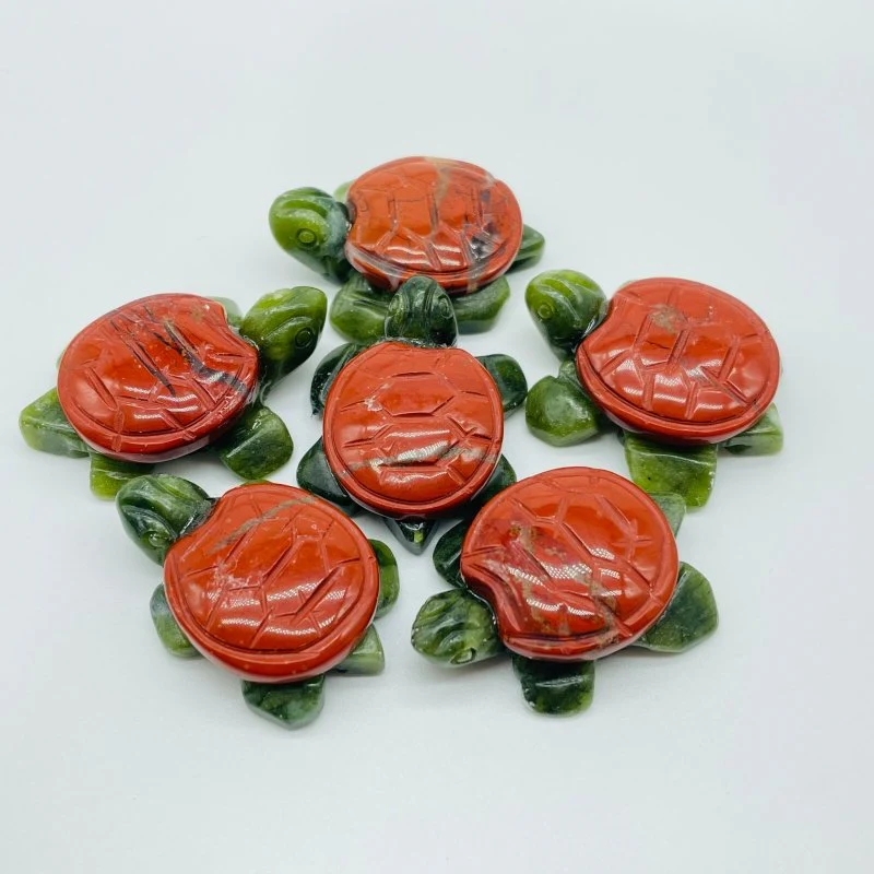 6 Types Turtle Carving Crystal Wholesale Tiger Eye Ocean Jasper - Image 8