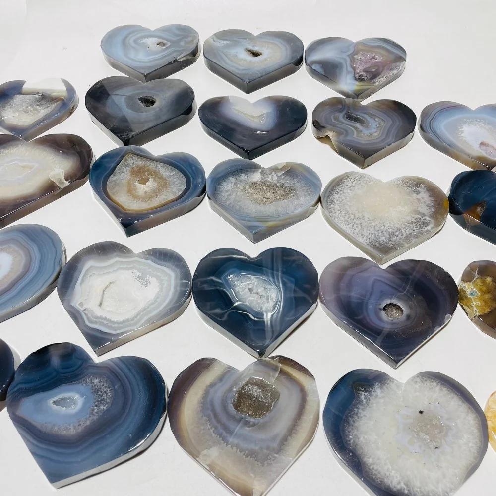 23 Pieces High Quality Large Geode Druzy Agate Heart - Image 6