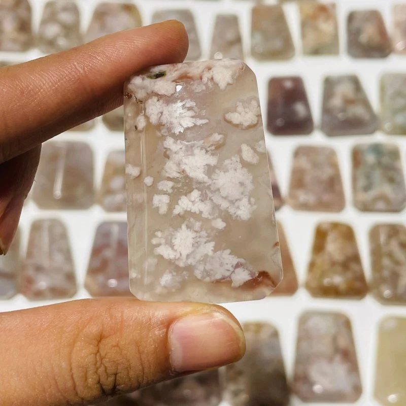 86 Pieces High Quality Sakura Flower Agate Cuboid Box Shape - Image 2