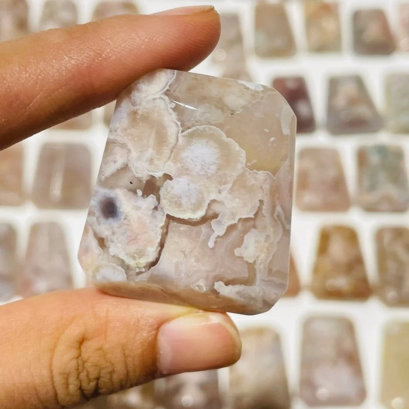 86 Pieces High Quality Sakura Flower Agate Cuboid Box Shape - Image 3