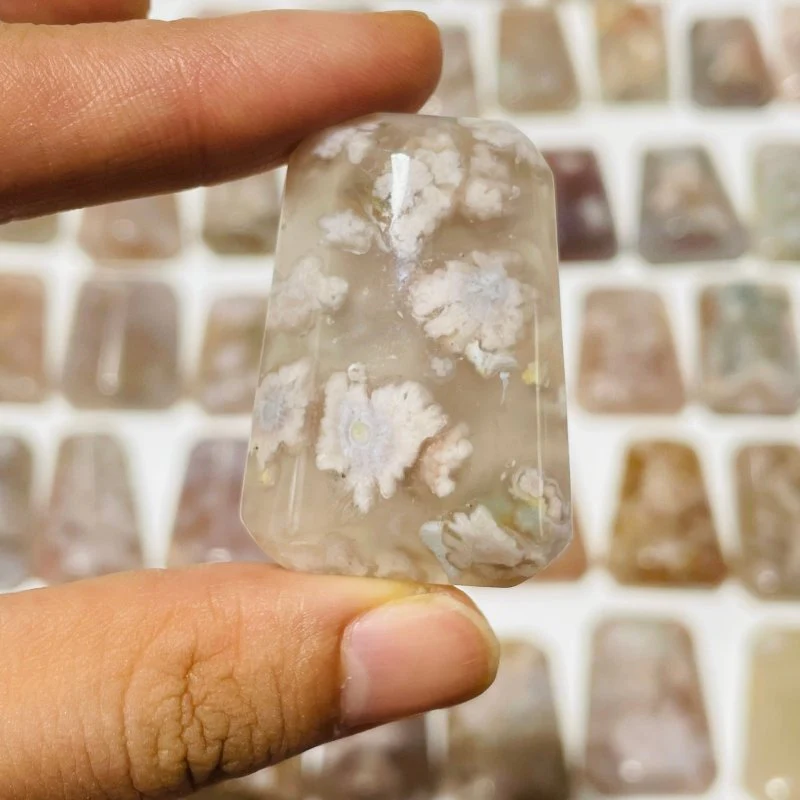 86 Pieces High Quality Sakura Flower Agate Cuboid Box Shape - Image 5