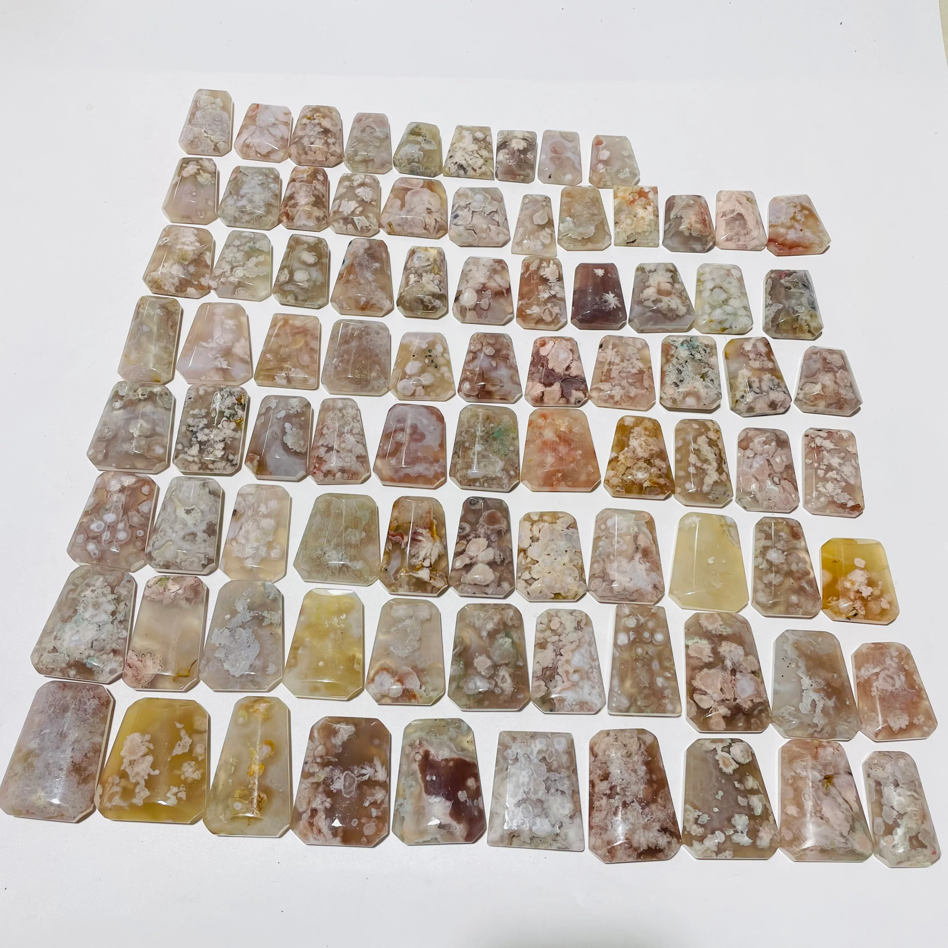 86 Pieces High Quality Sakura Flower Agate Cuboid Box Shape - Image 9