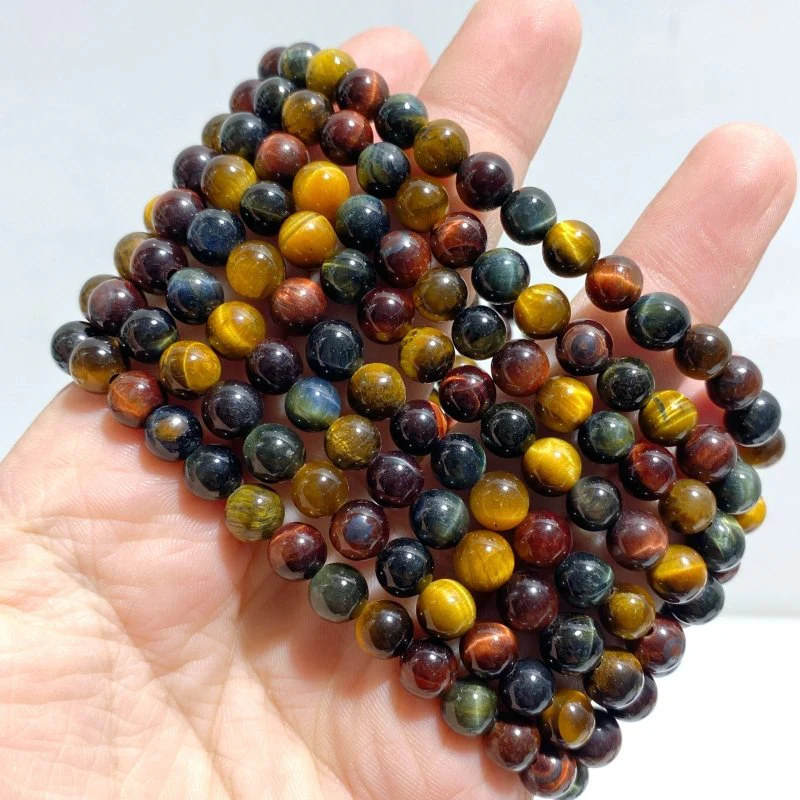 6mm Bracelets Wholesale Amethyst Smoky Quartz Green Jade - Image 2