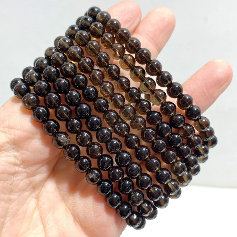 6mm Bracelets Wholesale Amethyst Smoky Quartz Green Jade - Image 7