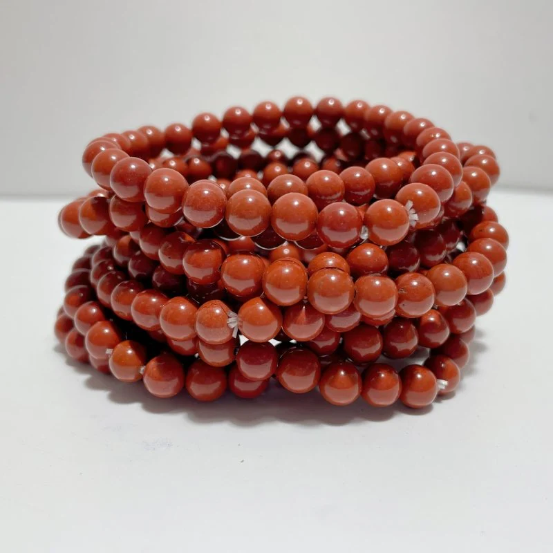 6mm Fluorite Phoenix Pine Stone Moonstone Ruby Zoisite Red Jasper Bracelet Wholesale - Image 4