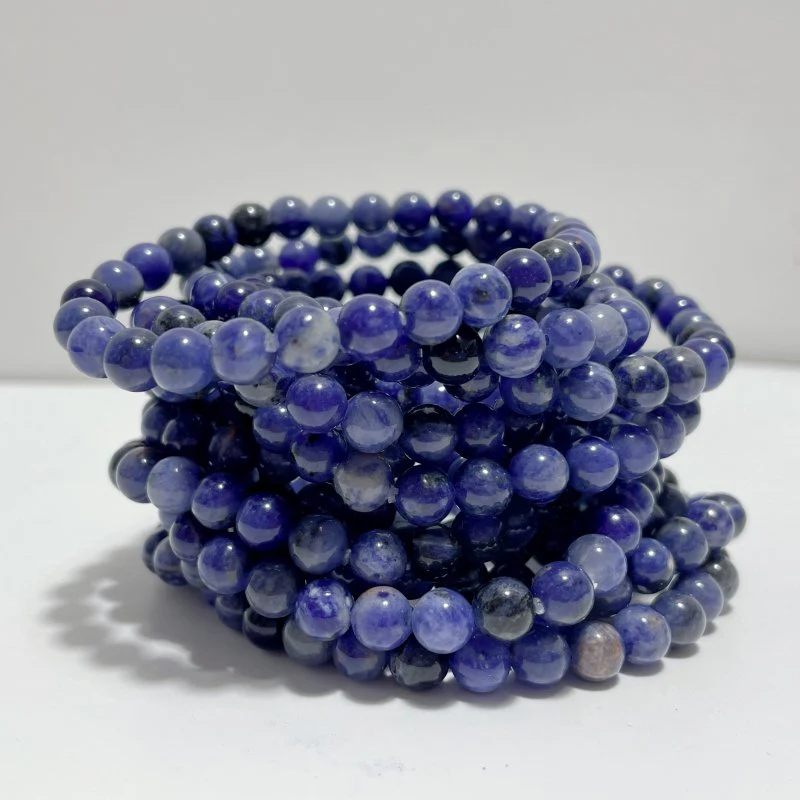 6mm Fluorite Phoenix Pine Stone Moonstone Ruby Zoisite Red Jasper Bracelet Wholesale - Image 8