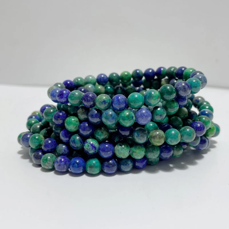 6mm Fluorite Phoenix Pine Stone Moonstone Ruby Zoisite Red Jasper Bracelet Wholesale - Image 9