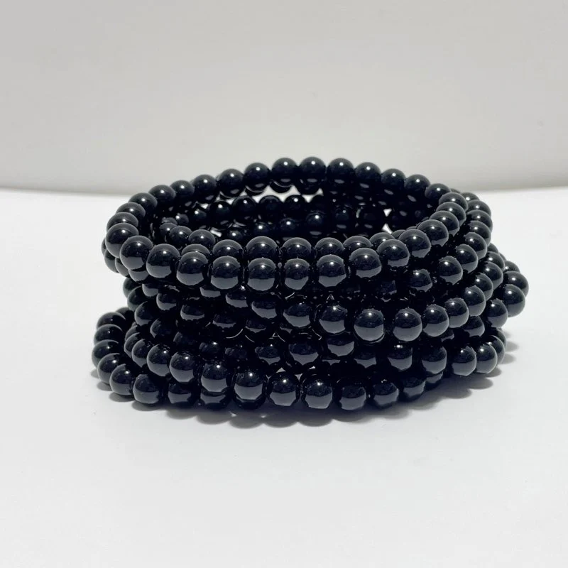 6mm Obsidian Rose Quartz K2 Kambaba Jasper Bracelet Wholesale - Image 2