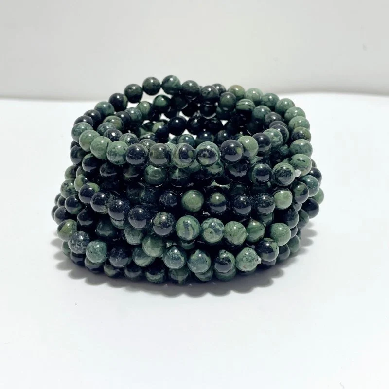 6mm Obsidian Rose Quartz K2 Kambaba Jasper Bracelet Wholesale - Image 3