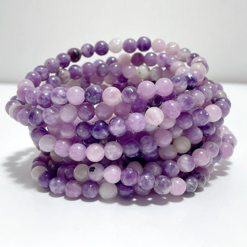 6mm Red Tiger Eye Ocean Jasper Lepidolite Bracelet Wholesale - Image 2