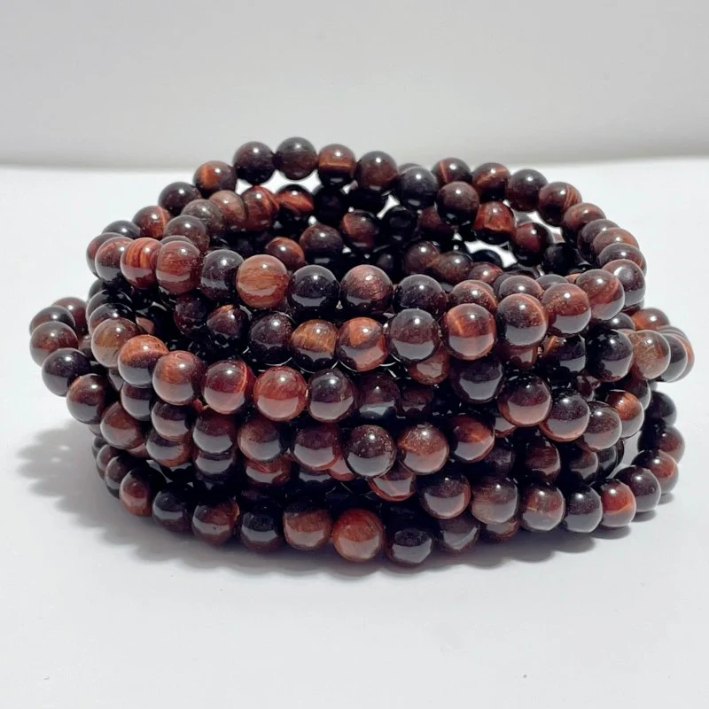 6mm Red Tiger Eye Ocean Jasper Lepidolite Bracelet Wholesale - Image 3
