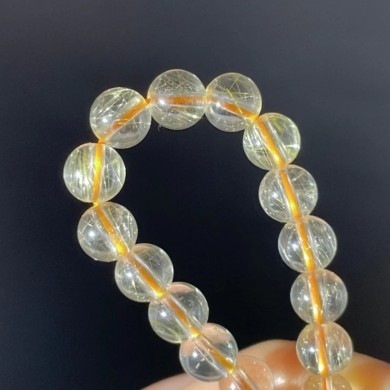 15 Pieces 6mm Rutile Quartz Beads 3-Loop Bracelet/Necklace For DIY - Image 7