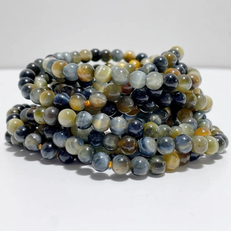 6mm Tiger Eye Amazonite Moonstone Hawk's Eye Bracelet Wholesale - Image 3