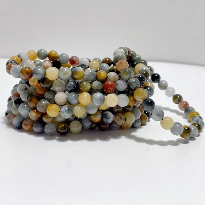 6mm Tiger Eye Amazonite Moonstone Hawk's Eye Bracelet Wholesale - Image 9