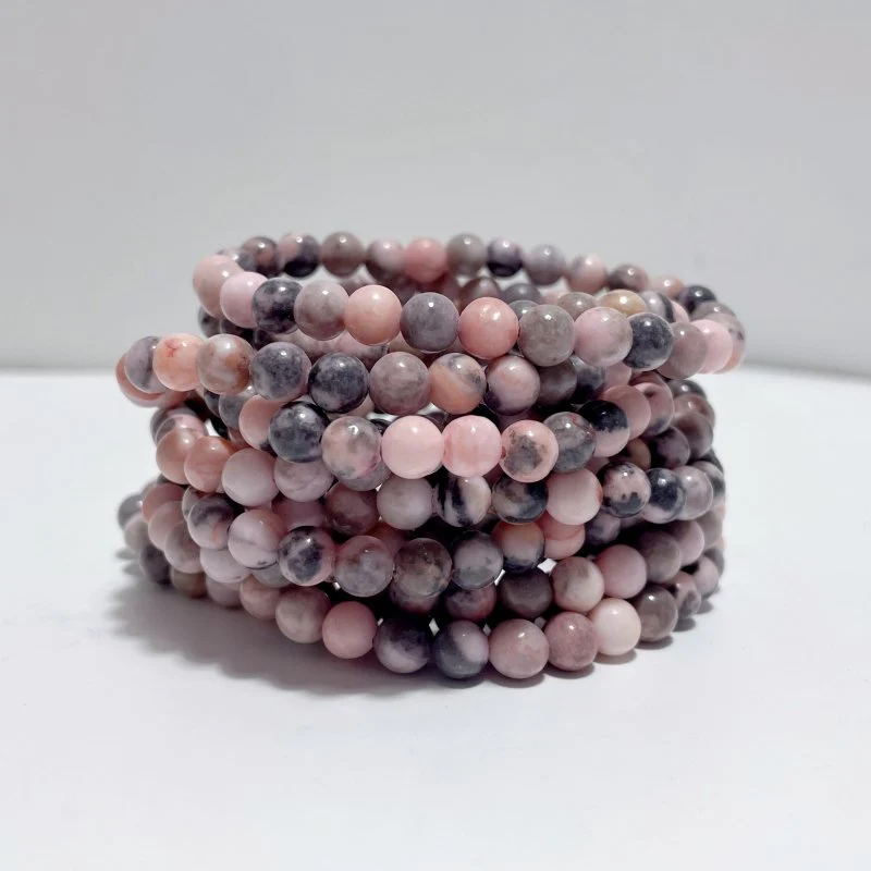 6mm Unakite Yellow Tiger Eye Red Jasper Moss Agate Blue Aventurine Bracelet Wholesale - Image 10