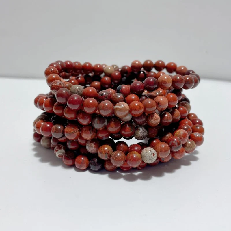 6mm Unakite Yellow Tiger Eye Red Jasper Moss Agate Blue Aventurine Bracelet Wholesale - Image 8