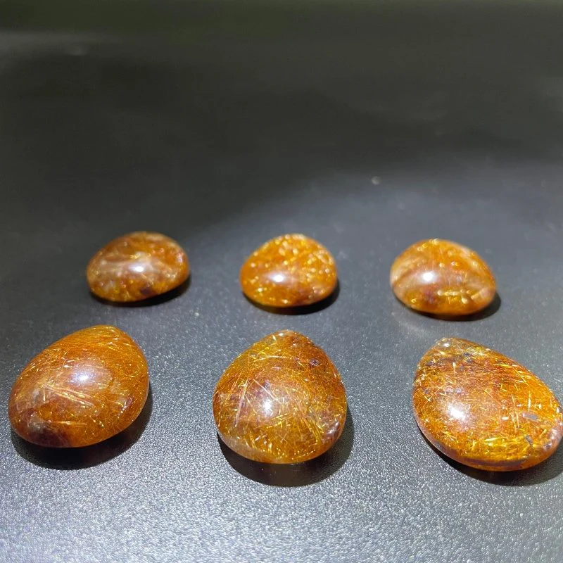 6pcs Lot High Quality Rutile Teardrop Pendant Jewelry Making - Image 3