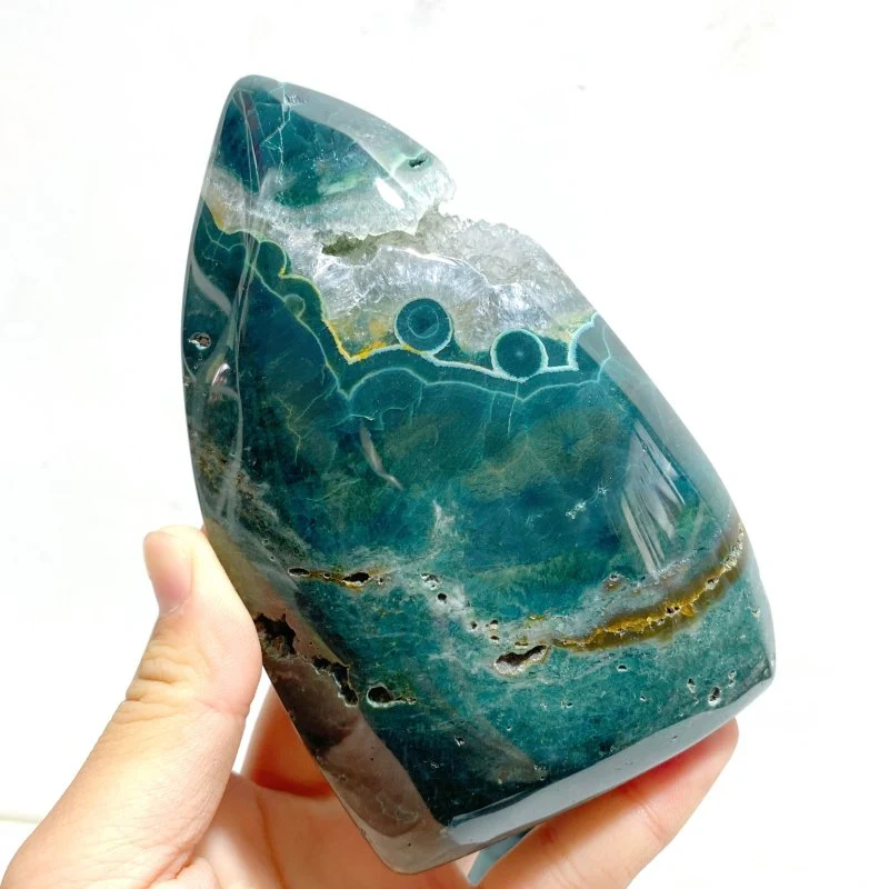 8 Pieces Green 6th Vein Ocean Jasper Arrow Head Shape Home Decor - Image 6