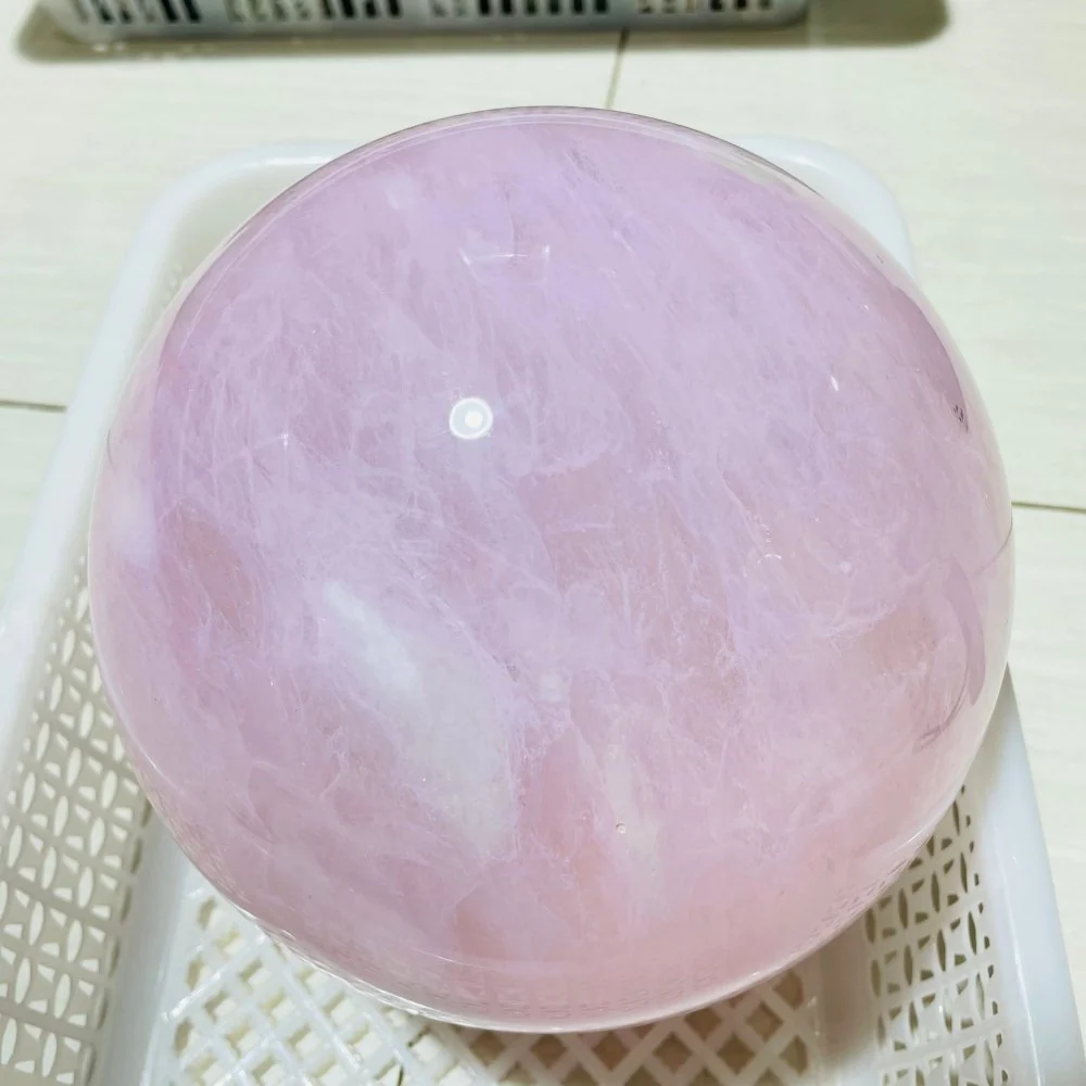 7.2in Pink Smelted Quartz Sphere