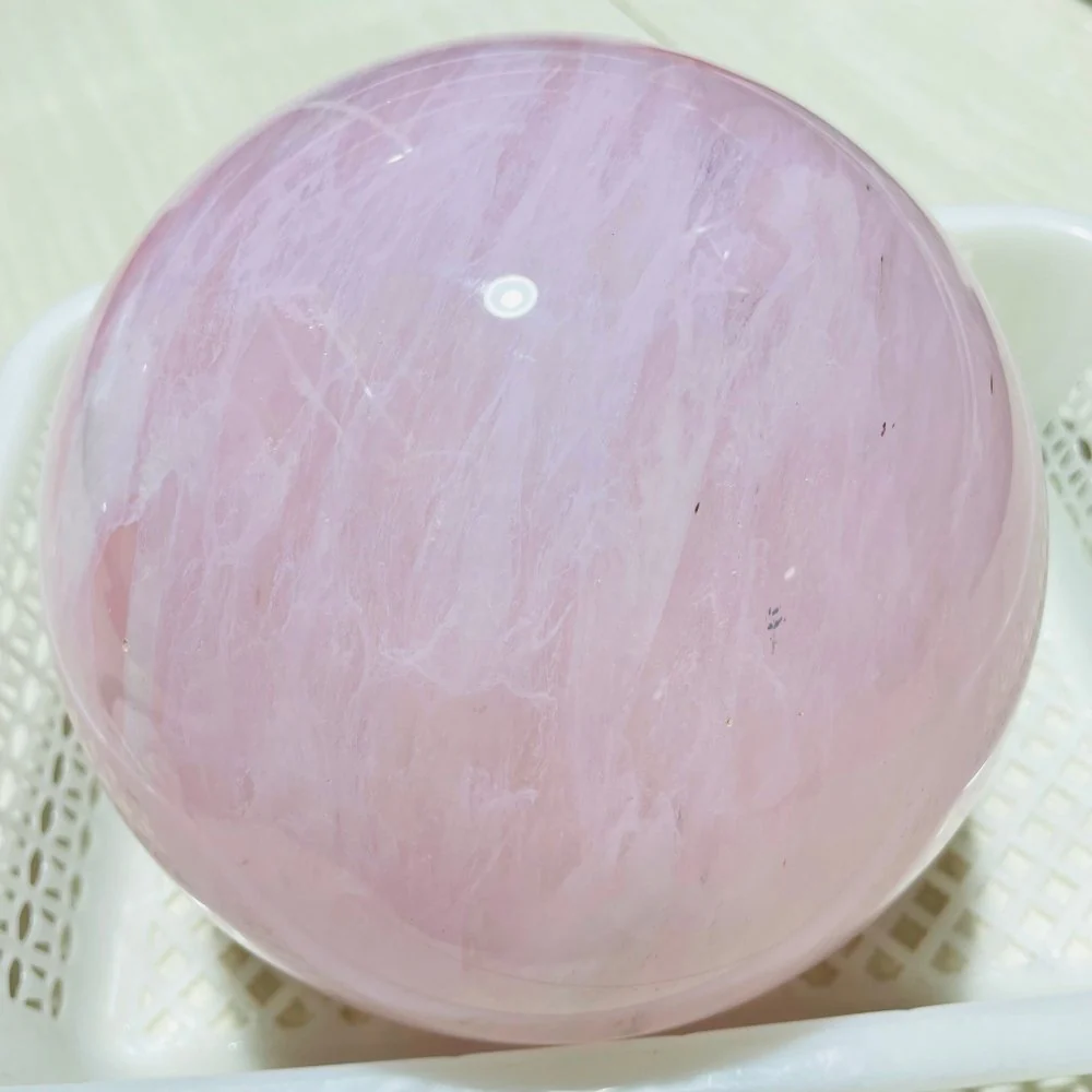 7.2in Pink Smelted Quartz Sphere - Image 3