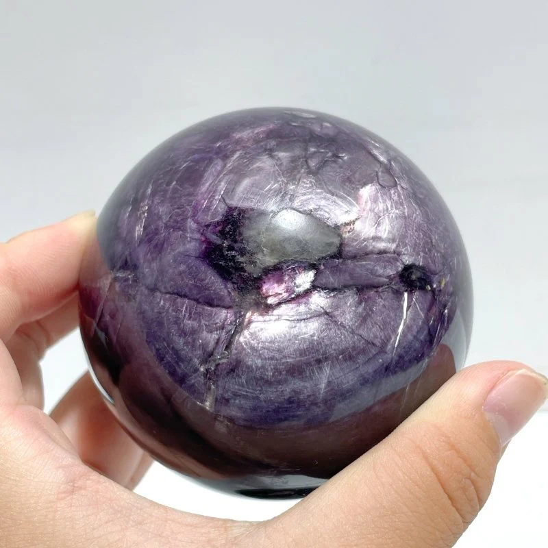 2 Pieces High Quality Spark Lepidolite Spheres - Image 3