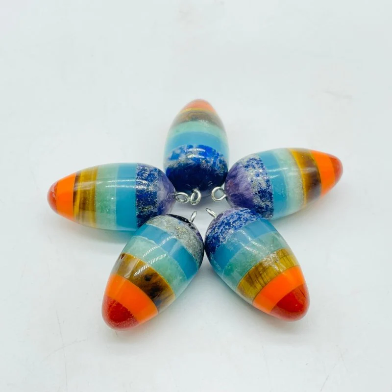 7 Chakra Bullet Shape Pendant Crystals Wholesale - Image 2