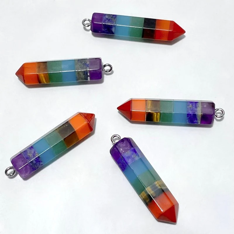 7 Chakra Mini Point Crystal Pendant Wholesale
