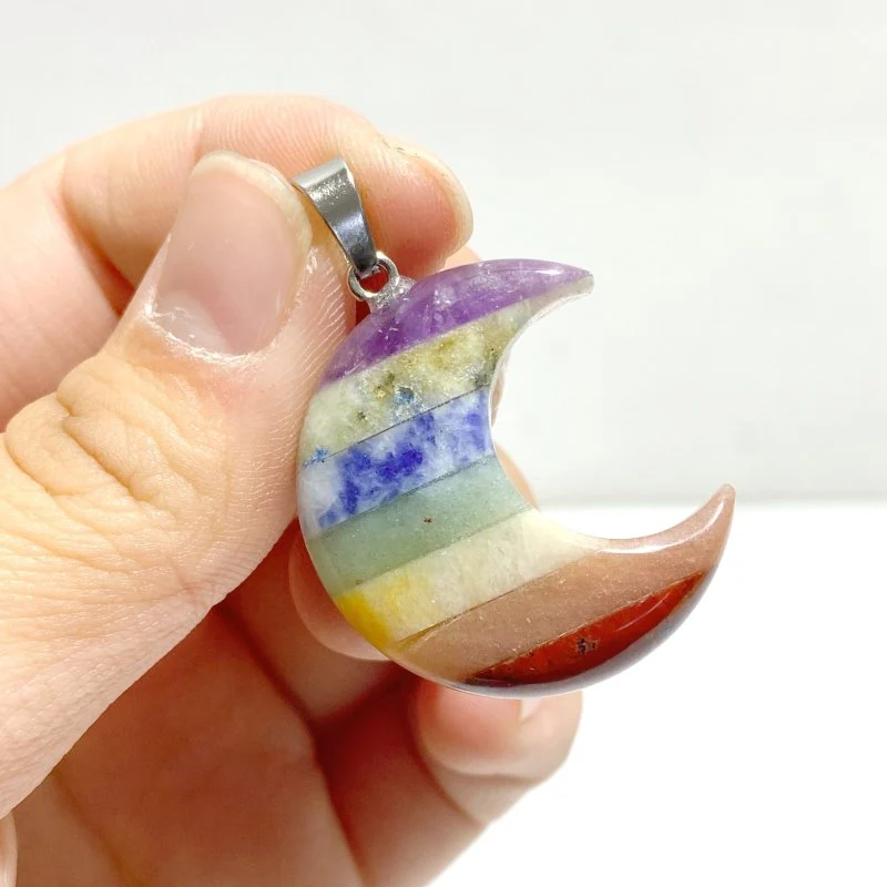 7 Chakra Moon Pendants Wholesale - Image 2