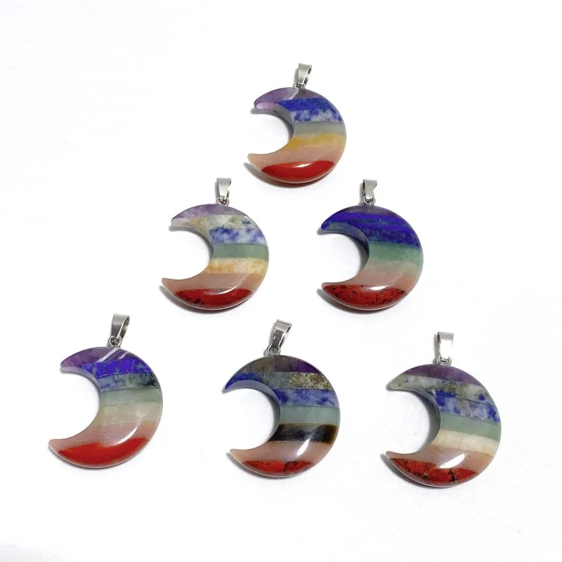 7 Chakra Moon Pendants Wholesale - Image 5