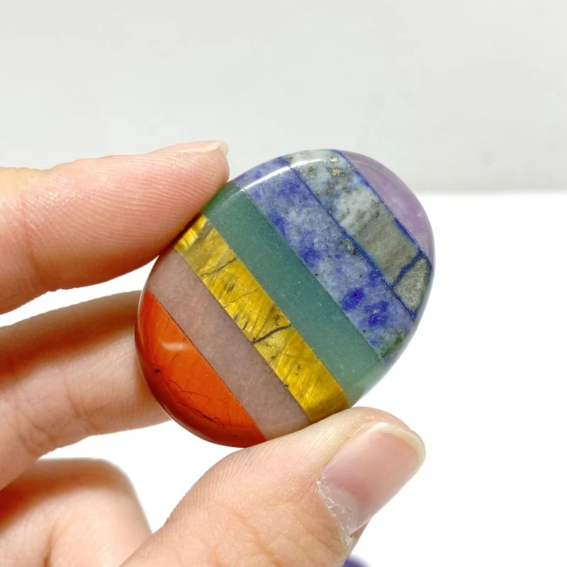 7 Chakra Palm Stone Wholesale - Image 2