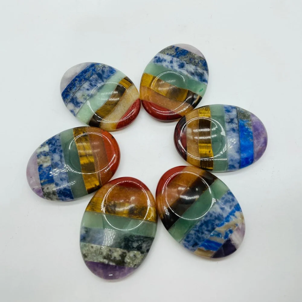 7 Chakra Thumb Stone Worry Stone Wholesale - Image 3