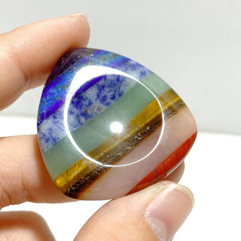7 Chakra Triangle Worry Stone Wholesale - Image 2