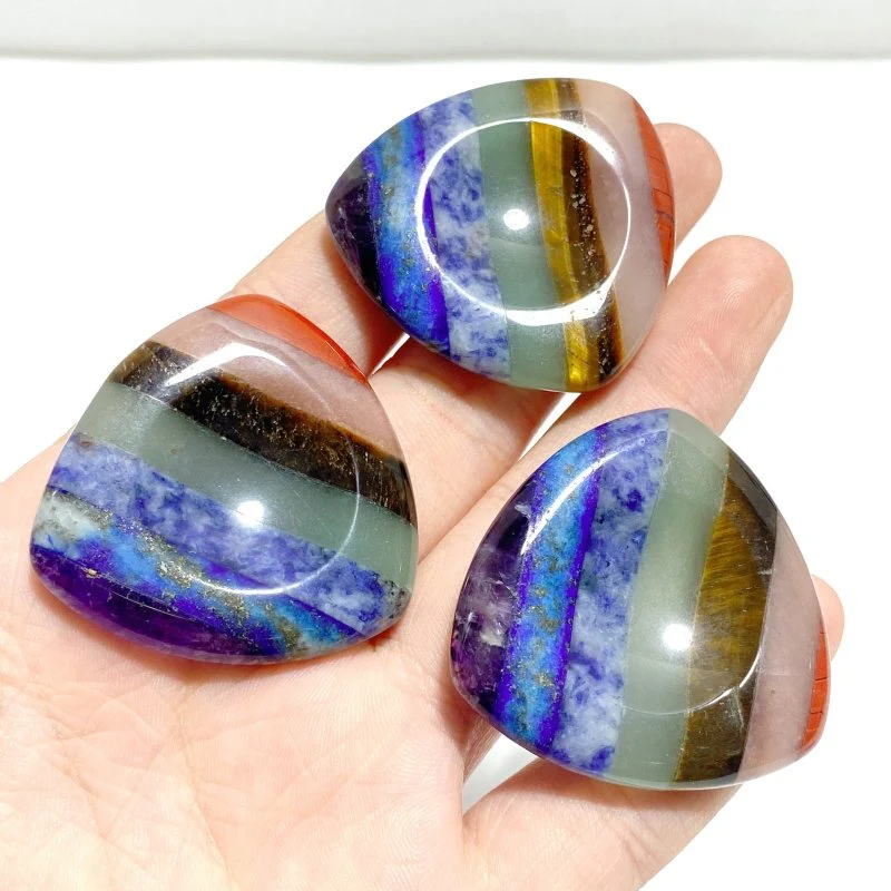 7 Chakra Triangle Worry Stone Wholesale - Image 3