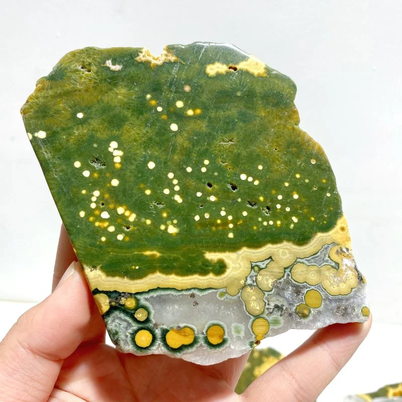 7 Pieces Large 8th Vein Ocean Jasper Slabs - Image 3