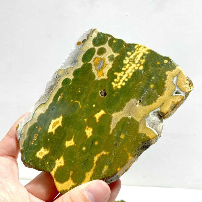 7 Pieces Large 8th Vein Ocean Jasper Slabs - Image 4