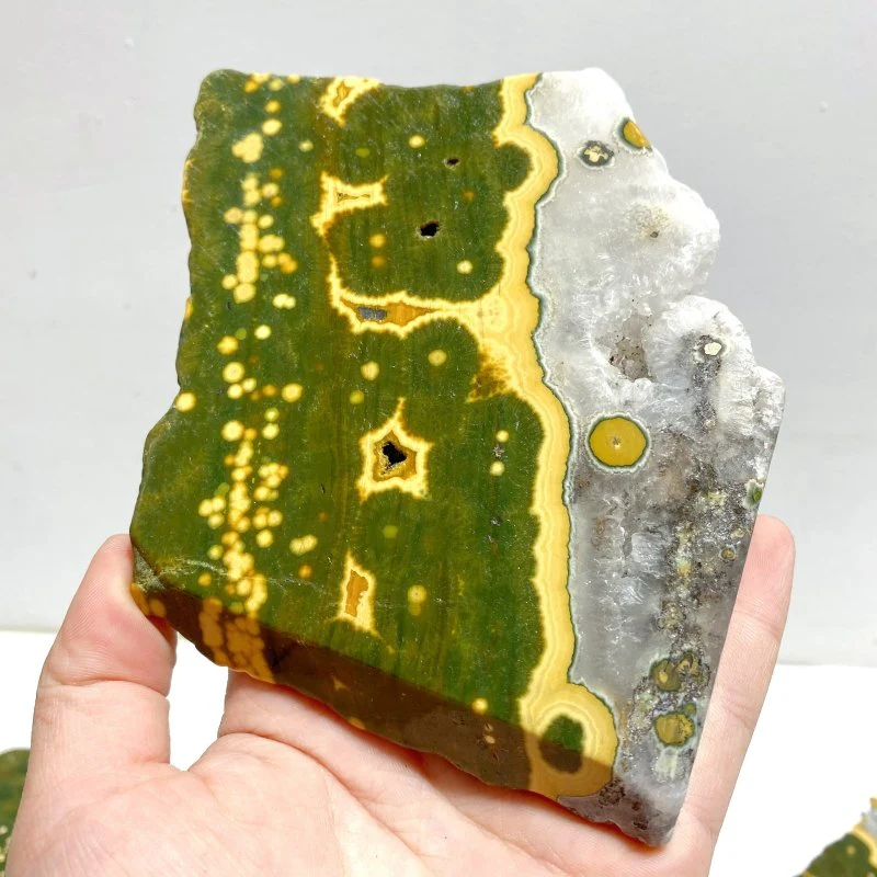 7 Pieces Large 8th Vein Ocean Jasper Slabs - Image 5