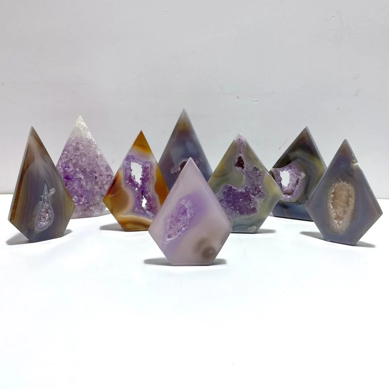 8 Pieces Beautiful Large Geode Druzy Agate Arrow Head Shape