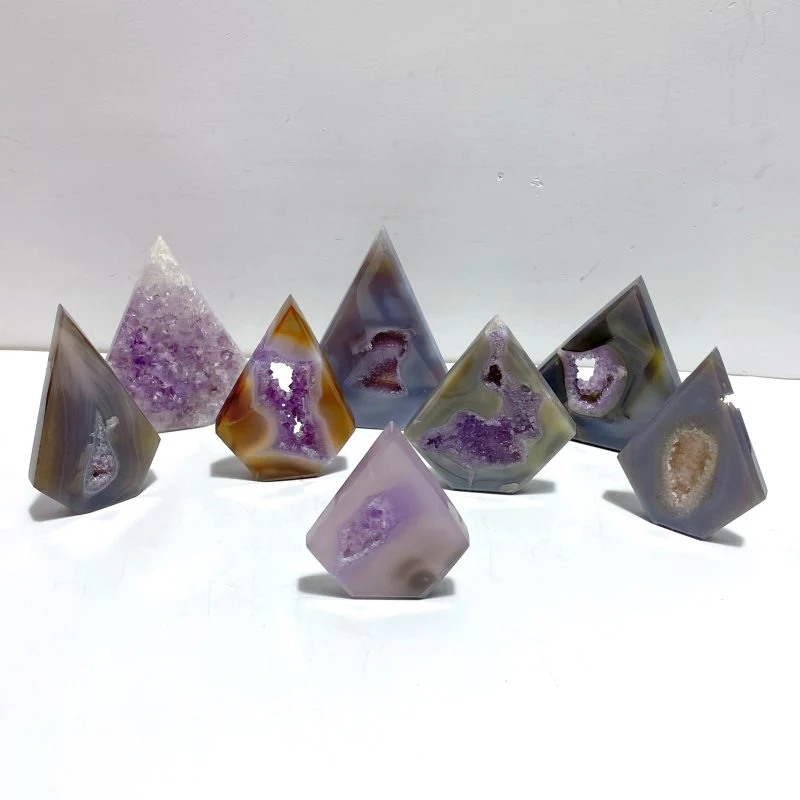 8 Pieces Beautiful Large Geode Druzy Agate Arrow Head Shape - Image 5
