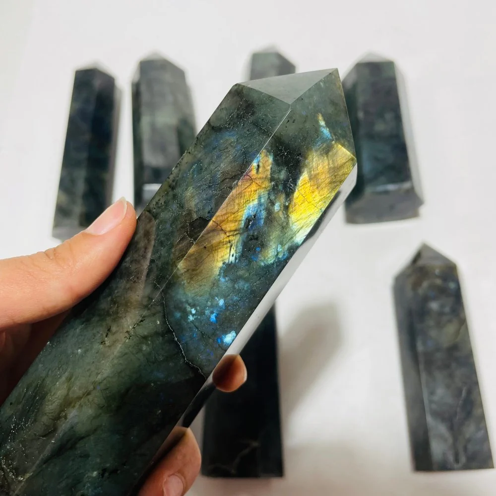 9 Pieces Large Labradorite Tower Point Clearance - Image 2