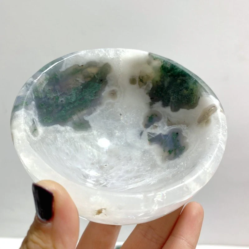 7 Pieces Moss Agate Bowl Carving - Image 2