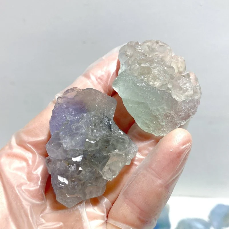 75 Pieces Raw Blue Fluorite Mixed Calcite Specimen - Image 7