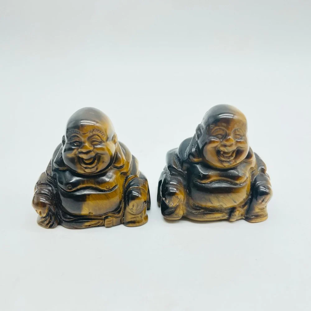 7 Types Fat Belly Buddha Maitreya Carving Tiger Eye Moss Agate Wholesale - Image 7