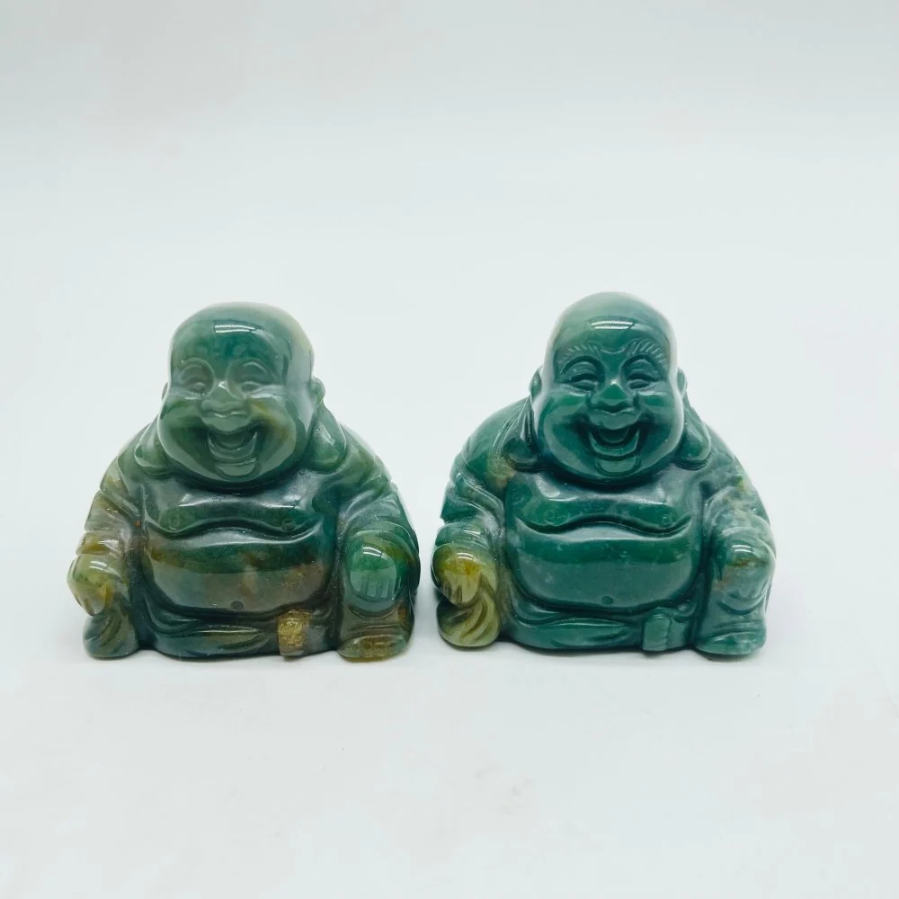 7 Types Fat Belly Buddha Maitreya Carving Tiger Eye Moss Agate Wholesale - Image 8