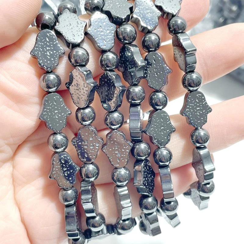 7 Styles Hematite Bracelets Star/Moon/Heart/Hamsa Hand Wholesale - Image 15