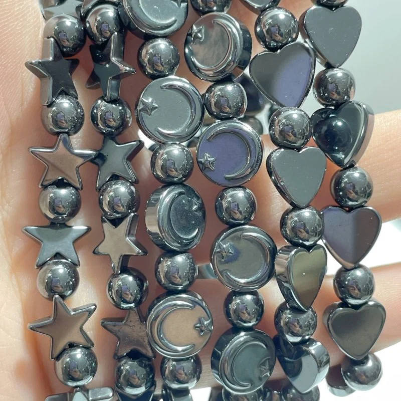 7 Styles Hematite Bracelets Star/Moon/Heart/Hamsa Hand Wholesale - Image 16