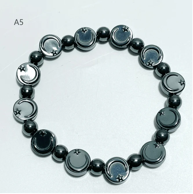 7 Styles Hematite Bracelets Star/Moon/Heart/Hamsa Hand Wholesale - Image 6