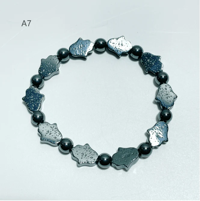 7 Styles Hematite Bracelets Star/Moon/Heart/Hamsa Hand Wholesale - Image 8