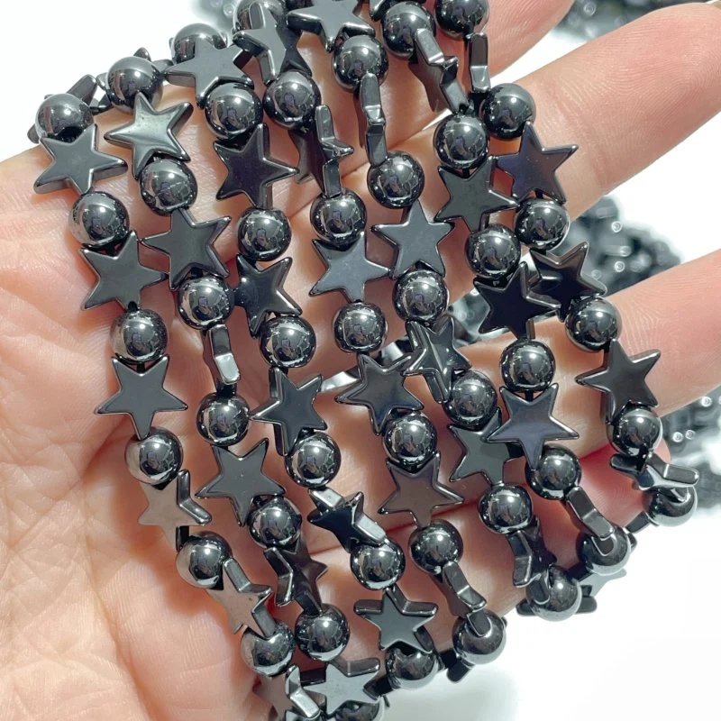7 Styles Hematite Bracelets Star/Moon/Heart/Hamsa Hand Wholesale - Image 9