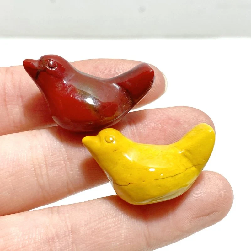 7 Types Mini Bird Carving Wholesale Rose Quartz Tiger Eye Chevron Amethyst - Image 10