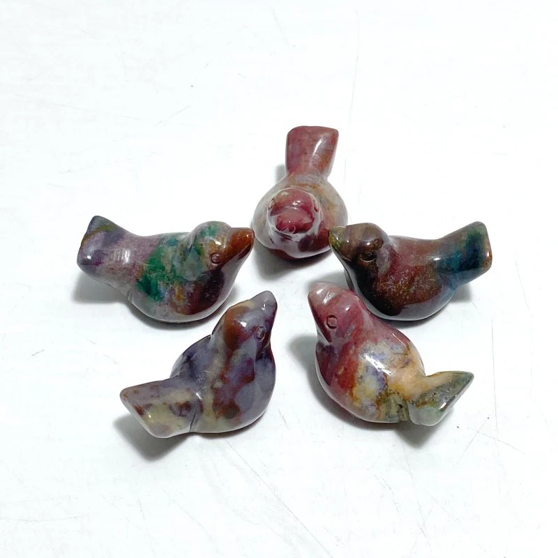 7 Types Mini Bird Carving Wholesale Rose Quartz Tiger Eye Chevron Amethyst - Image 3